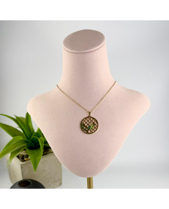 Oceľový náhrdelník s príveskom-321788-20