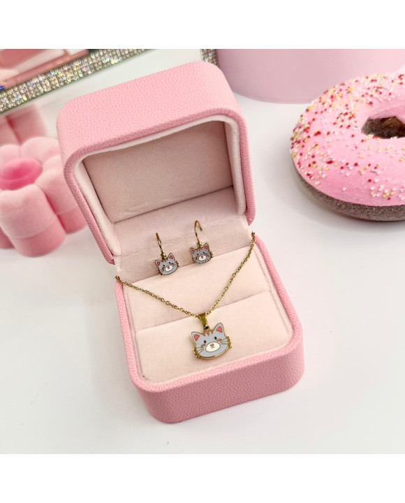 Detská oceľová súprava mačka-322338-20