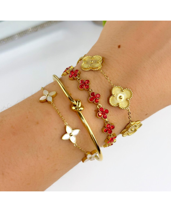 Dámsky oceľový náramok pozlátený uzol-321949-20