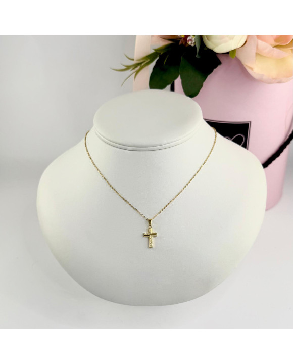 Oceľový náhrdelník s príveskom krížik-321795-20