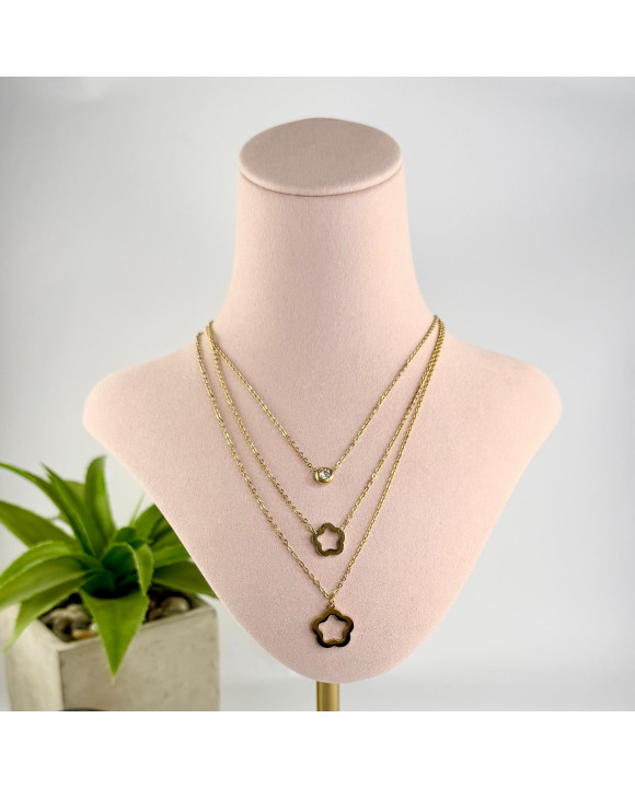 Oceľový náhrdelník vrstvený-321803-20