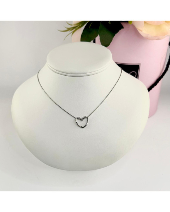 Dámsky oceľový náhrdelník srdce-321630-20