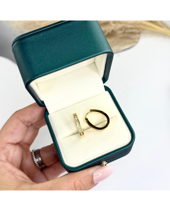 Kruhové oceľové náušnice ovalné-321543-20