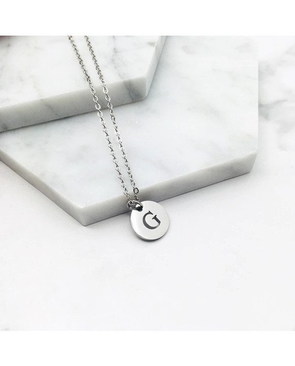 Dámsky oceľový náhrdelník s písmenkom-249450-20