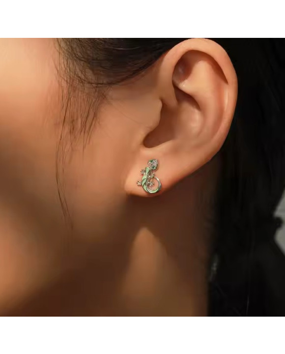 Strieborné náušnice Jašterička-320870-20