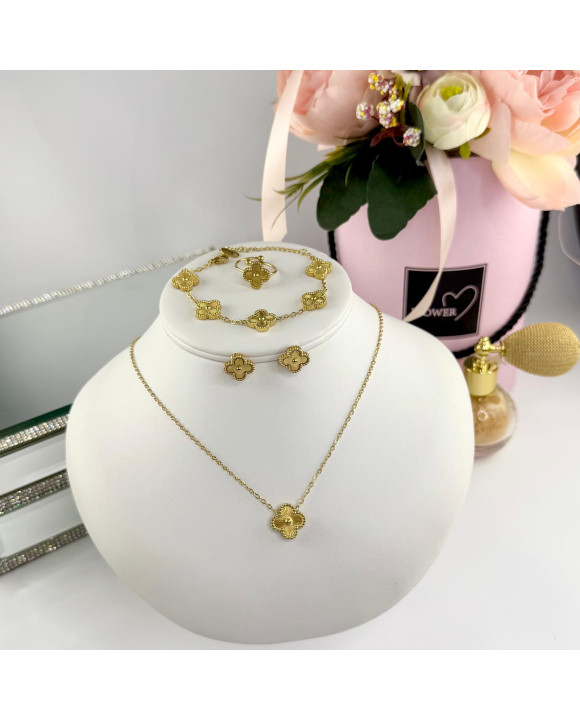 Dámska oceľová súprava s prsteňom-322227-20