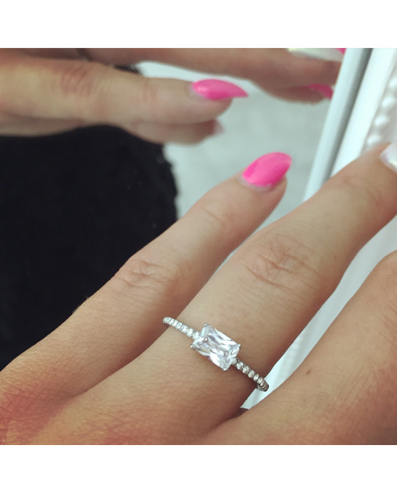 Dámsky oceľový prsteň 