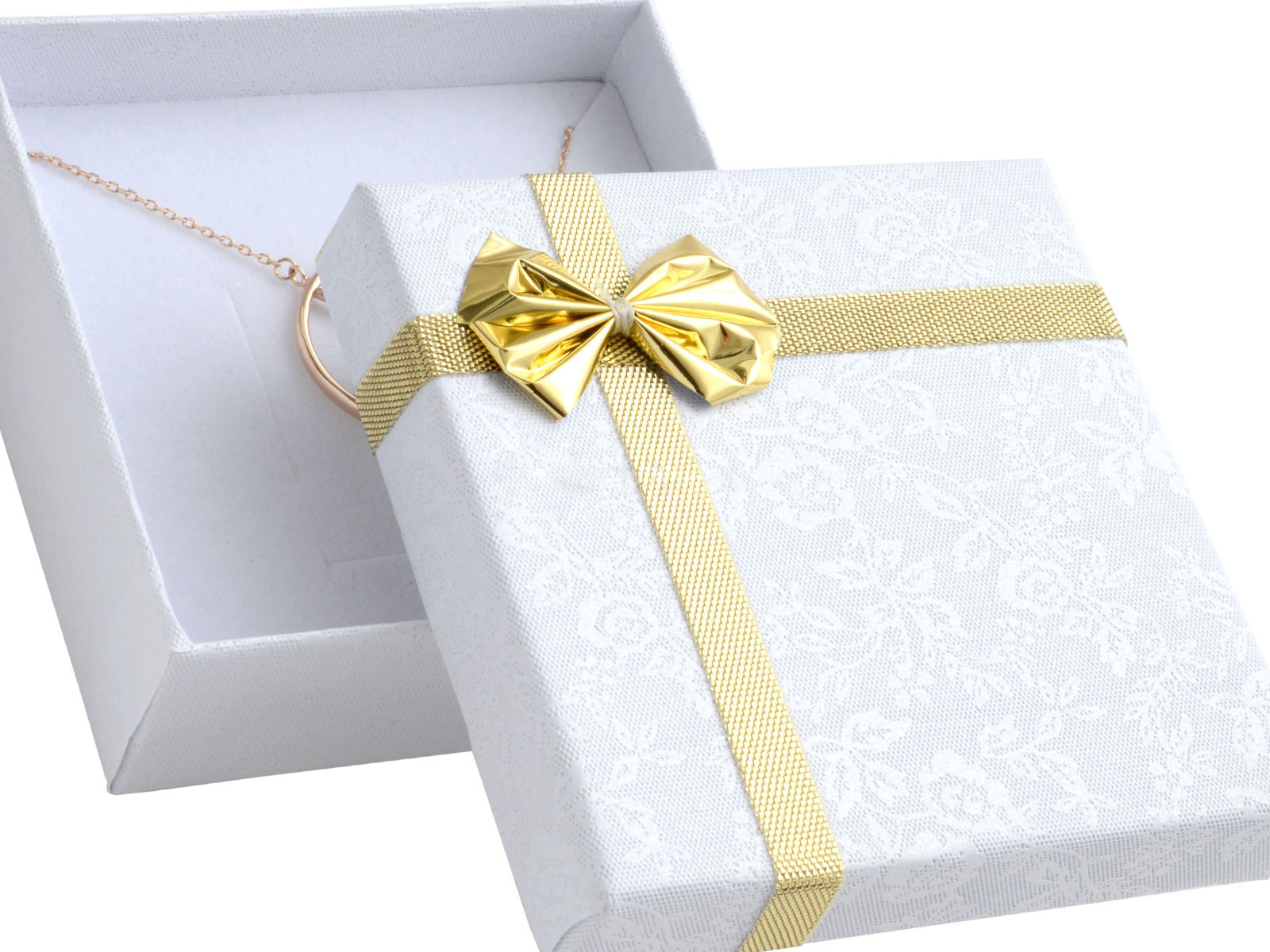 Biela papierová darčeková krabička s mašľou-278276-33