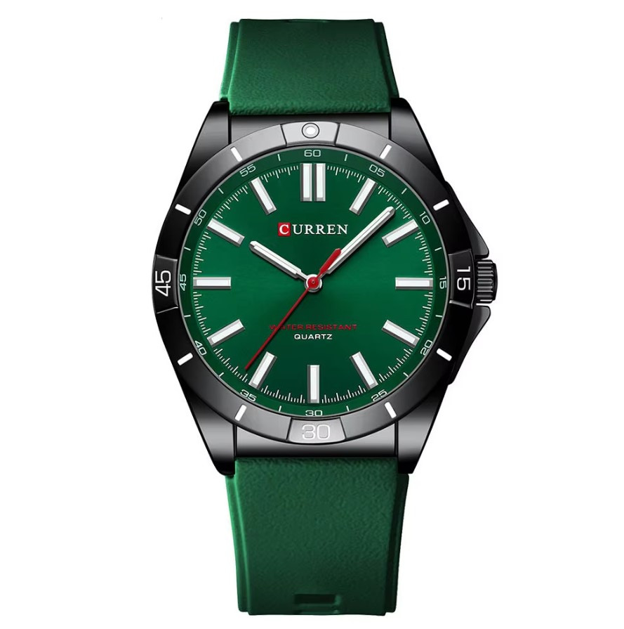 Pánske štýlové hodinky zelené-310684-37