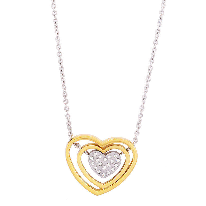 Dámsky oceľový náhrdelník srdce-274258-32