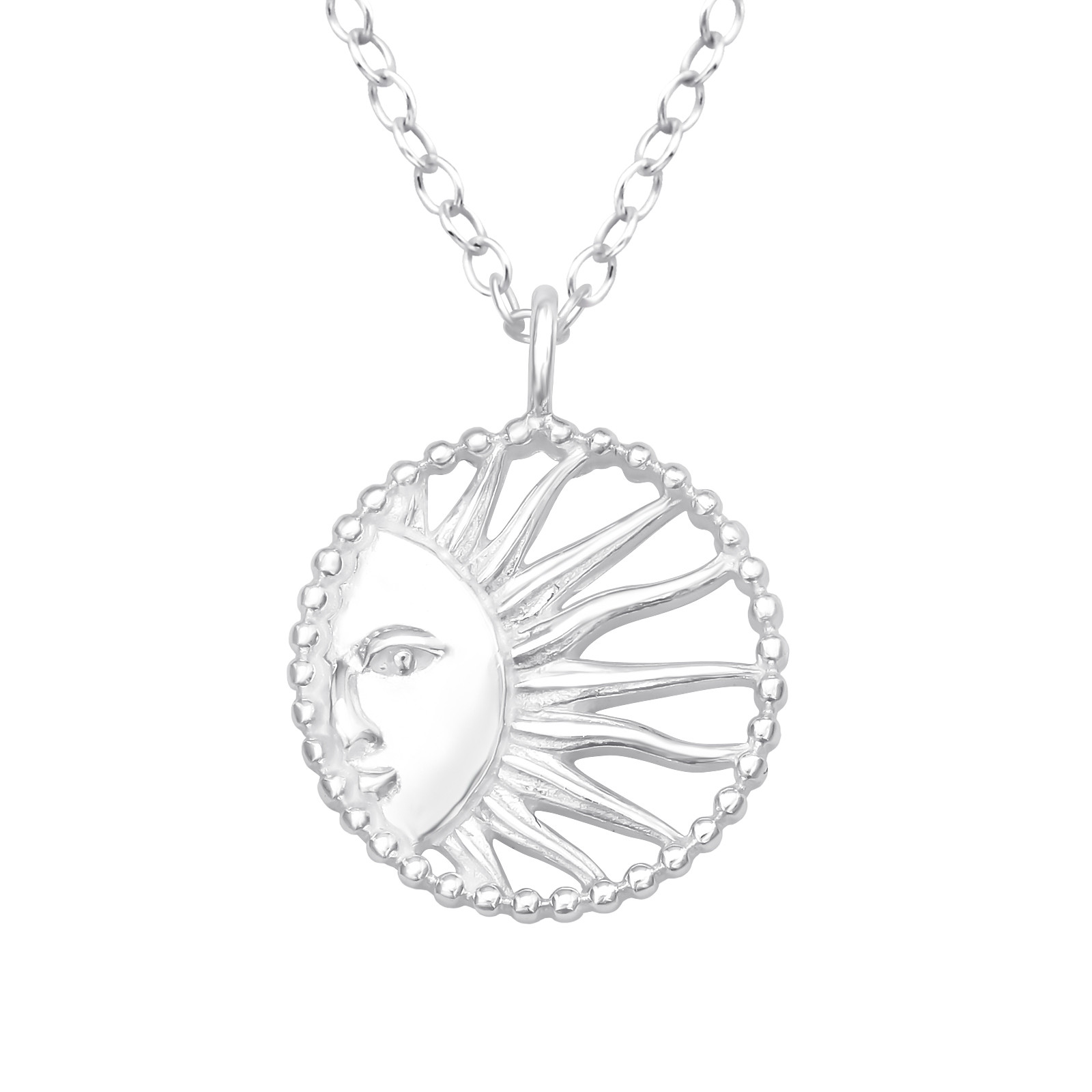 Strieborný náhrdelník slnko-271782-32