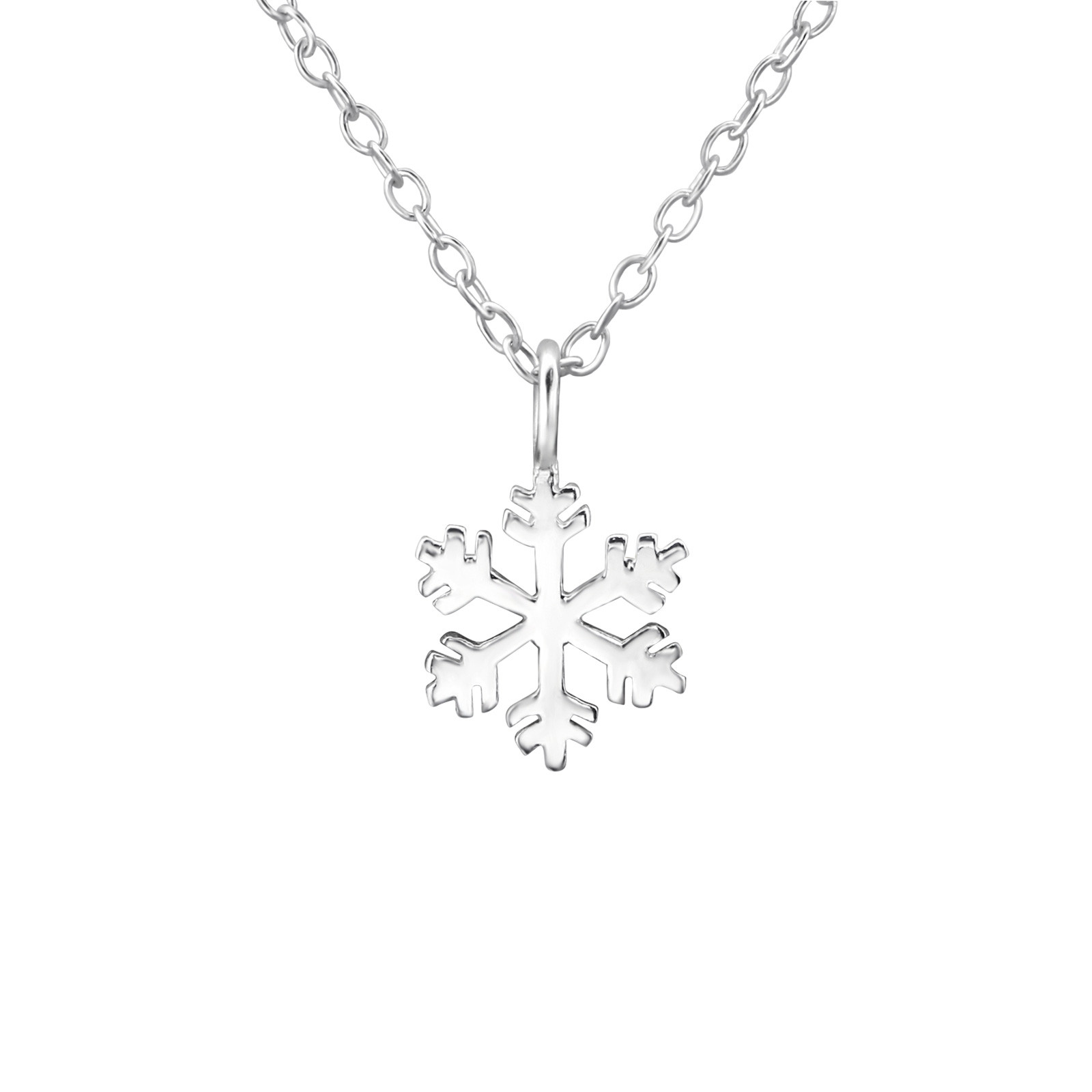 Strieborný náhrdelník Vianoce vločka-294839-317
