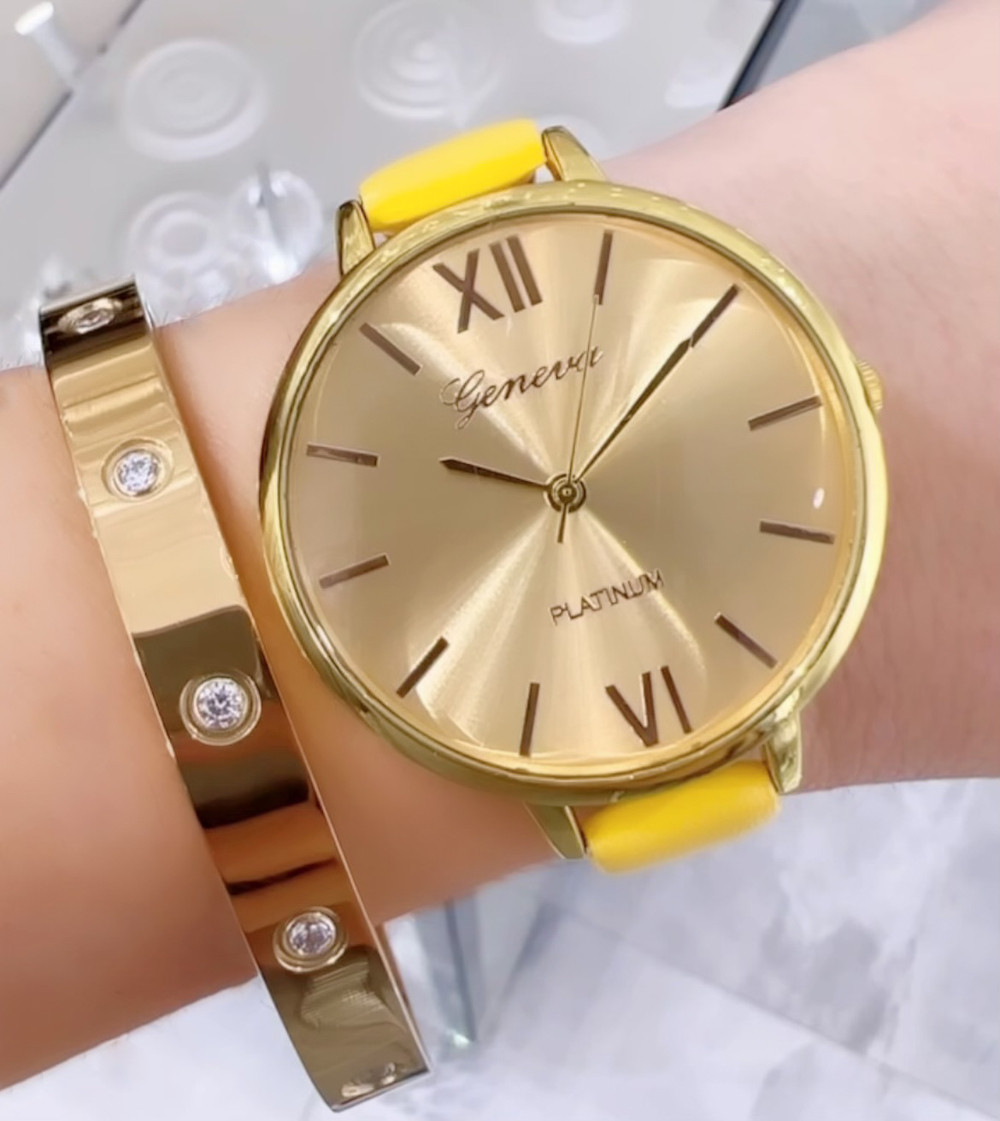 Žlté hodinky Geneva-138297-32