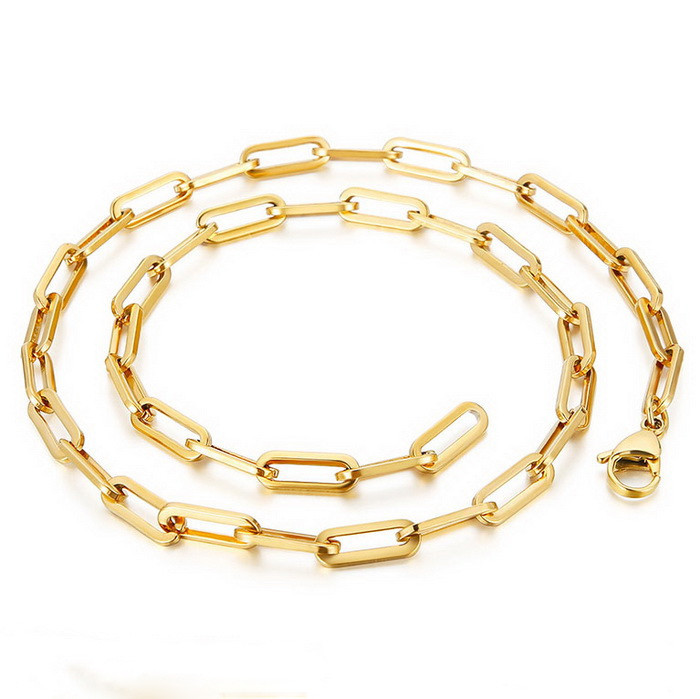 Dámsky pozlátený oceľový náhrdelník-50 cm-244617-31