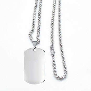 Oceľový náhrdelník štítok army-196555-31