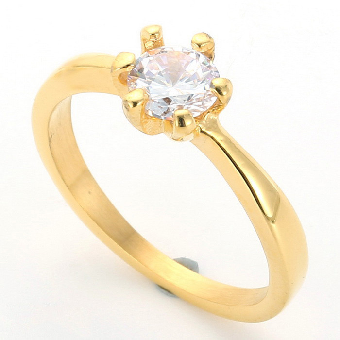 Dámsky pozlátený oceľový prsteň-272634-31
