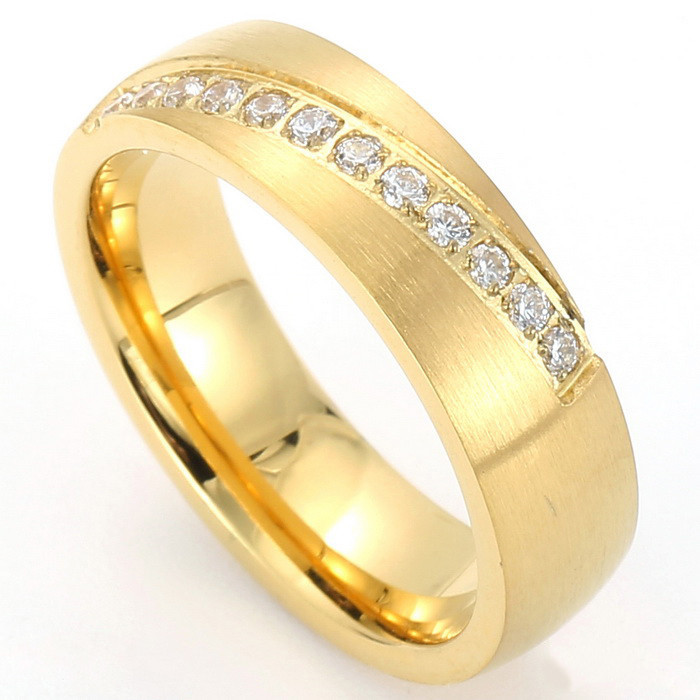 Pozlátená oceľová obrúčka-315619-33