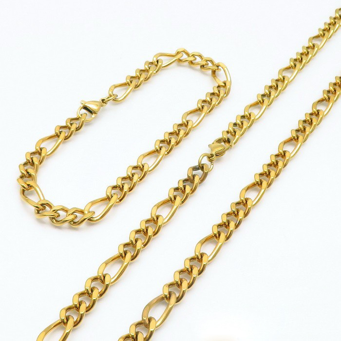 Pánska pozlátená oceľová súprava-272816-33