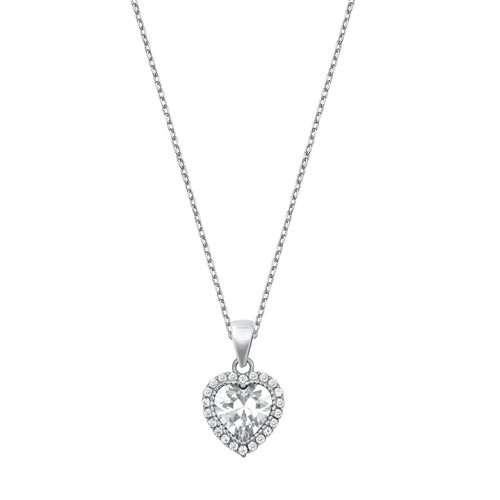 Strieborný náhrdelník srdce-292856-32