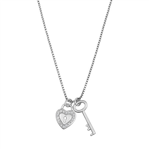 Strieborný náhrdelník srdce-292857-33