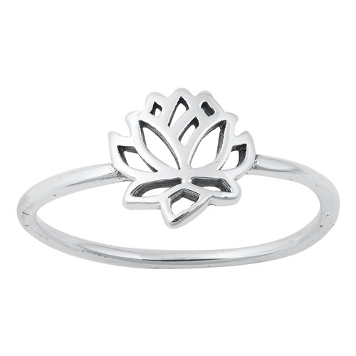 Strieborný prsteň lotosový kvet-221536-31
