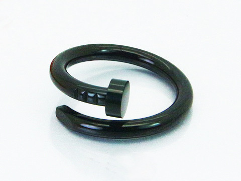 Dámsky počiernený oceľový prsteň klinec-277363-31