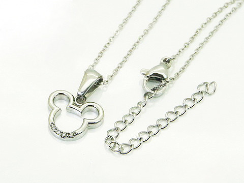 Oceľový náhrdelník s príveskom mickey-321780-37