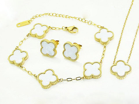 Pozlátená ceľová súprava trojkombinácia Olivia-307151-35