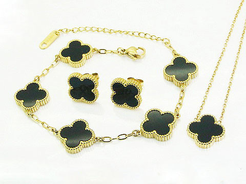 Pozlátená ceľová súprava trojkombinácia Olivia-307152-36