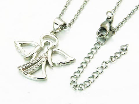 Oceľový náhrdelník Anjel-216438-31
