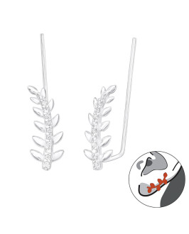 Strieborné náušnice ear cuff