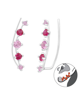 Strieborné náušnice ear cuff
