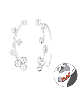 Strieborné náušnice ear cuff