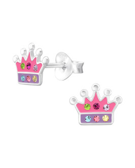 Strieborné náušnice korunka