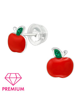 Strieborné náušnice jablko