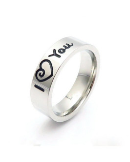 Oceľová obrúčka I love you 