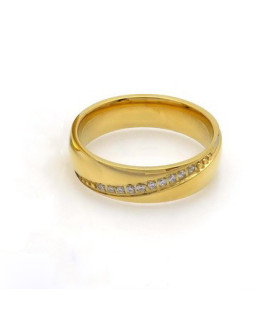 Dámska obrúčka pozlátená