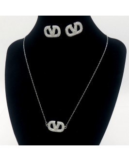 Dámsky trendy set s kryštálmi 