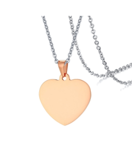 Oceľový náhrdelník so srdce