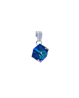 Strieborný prívesok kocka Swarovski