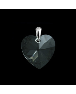 Strieborný prívesok srdiečko Swarovski