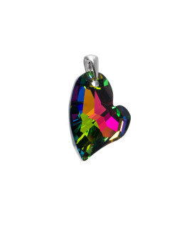 Strieborný prívesok srdiečko Swarovski