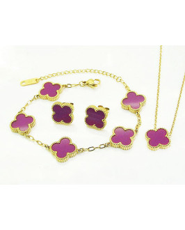 Pozlátená ceľová súprava trojkombinácia Olivia