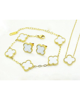 Pozlátená ceľová súprava trojkombinácia Olivia