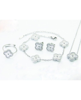 Dámska oceľová súprava s prsteňom Olivia