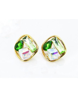 Oceľové náušnice s kryštálom 