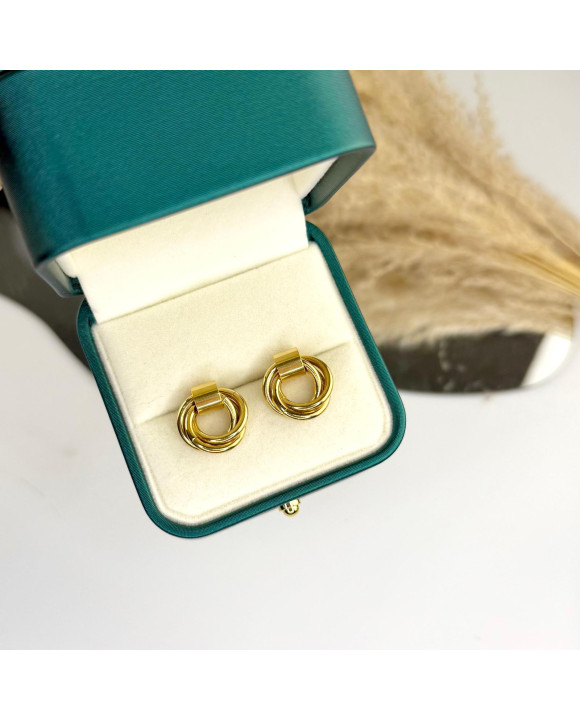 Oceľové náušnice pozlátené-321527-20