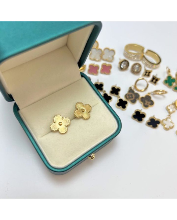 Pozlátené oceľové náušnice MAXI-303651-20