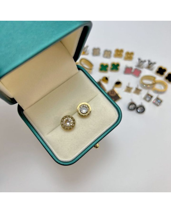 Pozlátené náušnice z chirurgickej ocele-303646-20