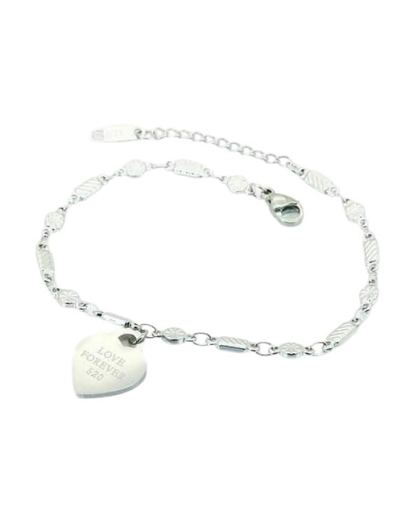 Dámsky oceľový náramok s príveskami-311952-20